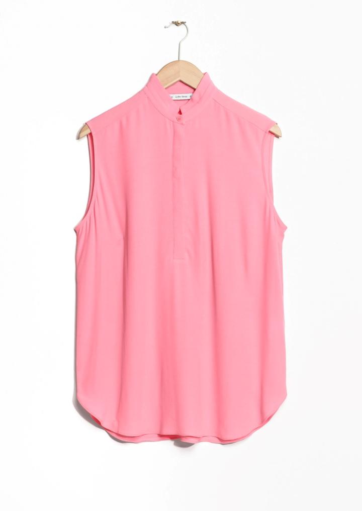 Other Stories Relaxed Stand Up Collar Blouse