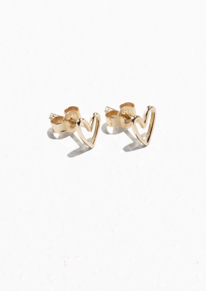 Other Stories Gold-plated Sterling Silver Heart Studs