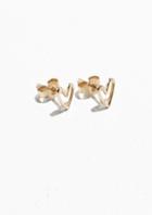 Other Stories Gold-plated Sterling Silver Heart Studs
