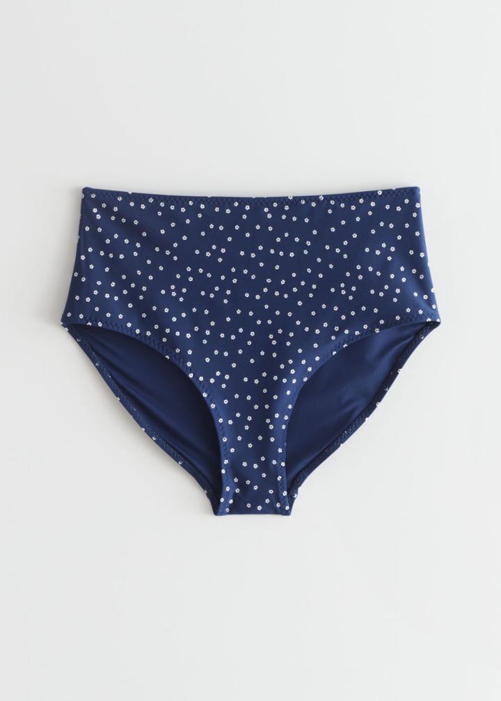 Other Stories Printed Bikini Bottoms - Blue