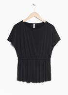 Other Stories Cupro Top - Black