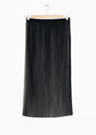 Other Stories Striped Pleats Skirt - Black
