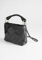 Other Stories Braided Leather Crossbody Bag - Black