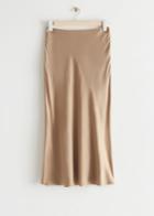 Other Stories A-line Midi Skirt - Brown