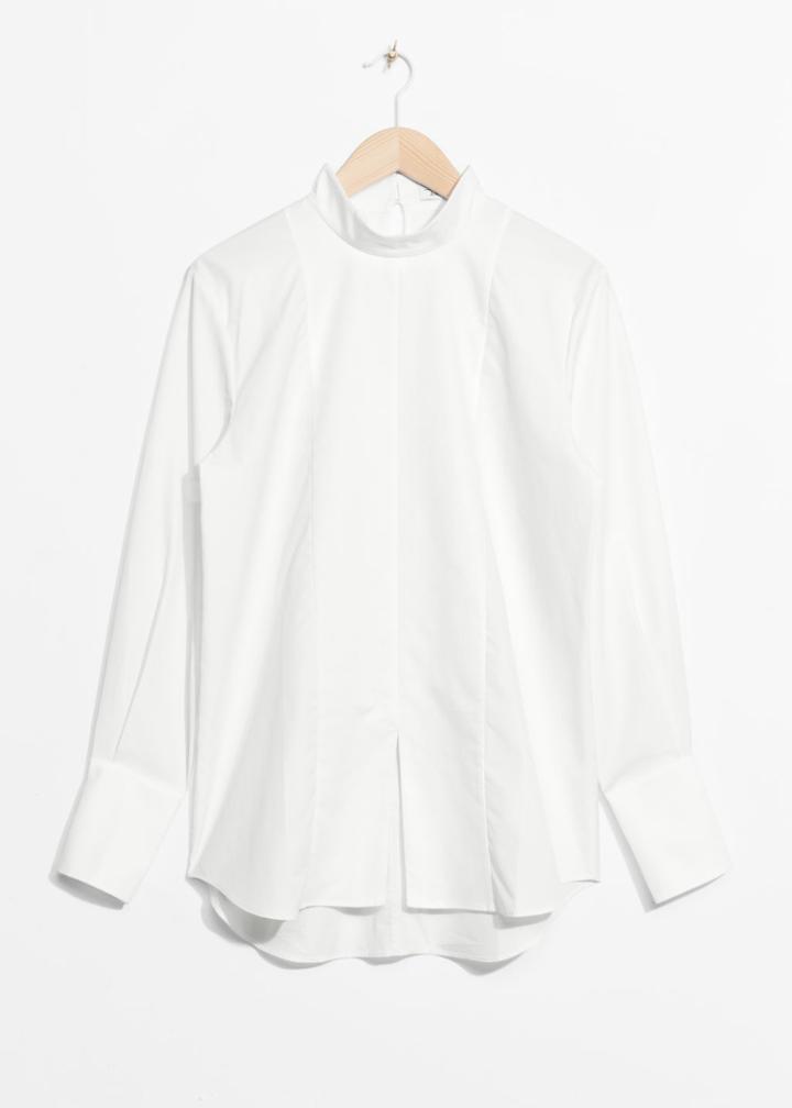 Other Stories Front Slit Shirt - White