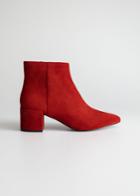 Other Stories Heeled Ankle Boots - Red