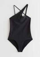 Other Stories Asymmetric Swimsuit - Black