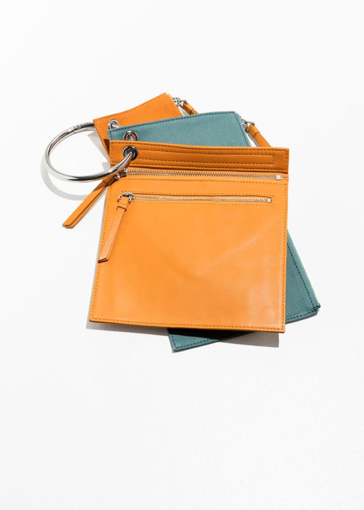 Other Stories Utility Keyring Clutch - Orange
