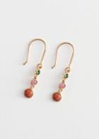 Other Stories Gemstone Sleeper Earrings - Orange
