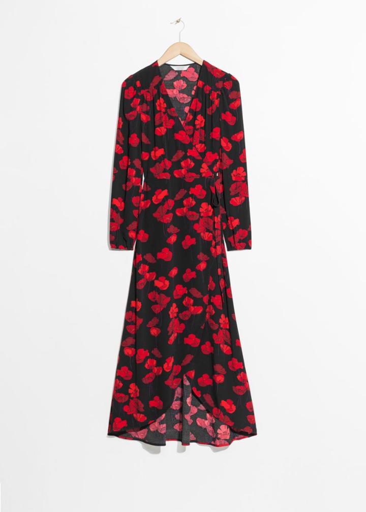 Other Stories Wrap Maxi Dress - Black