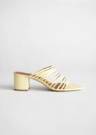 Other Stories Strappy Square Toe Heeled Sandals - Yellow