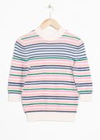 Other Stories Cotton Multi-stripe Sweater - White