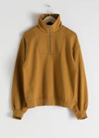 Other Stories Zip Up Cotton Pullover - Yellow