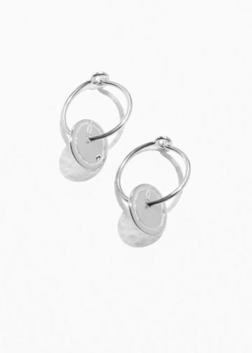 Other Stories Charming Hoop Earrings - Silver