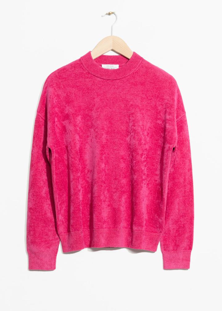 Other Stories Chenille Sweater - Pink