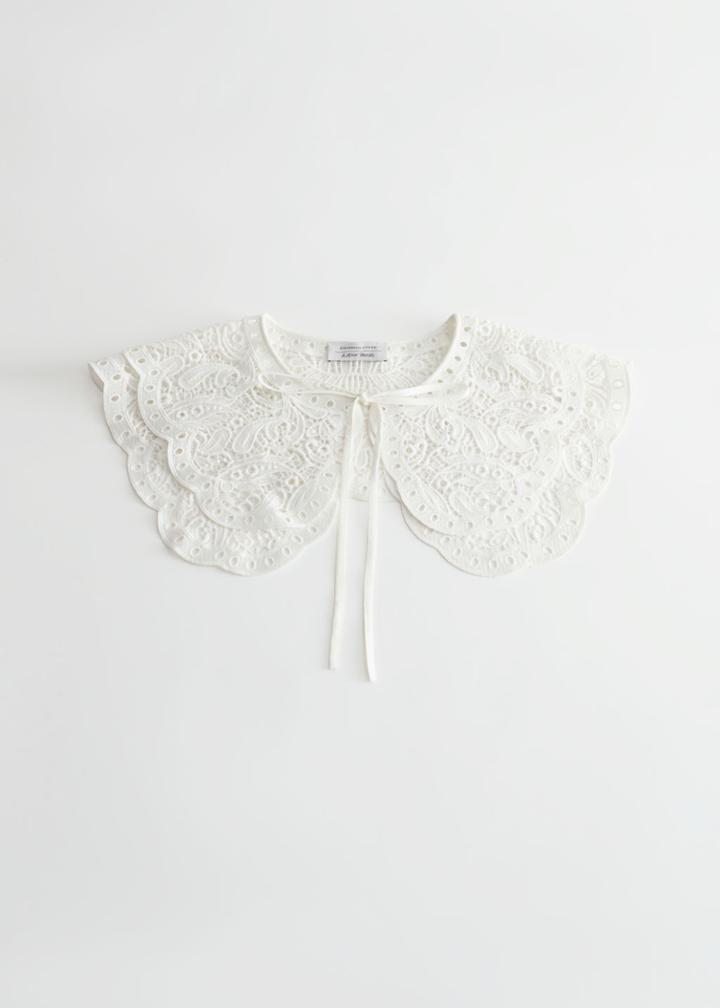 Other Stories Lace Collar - White