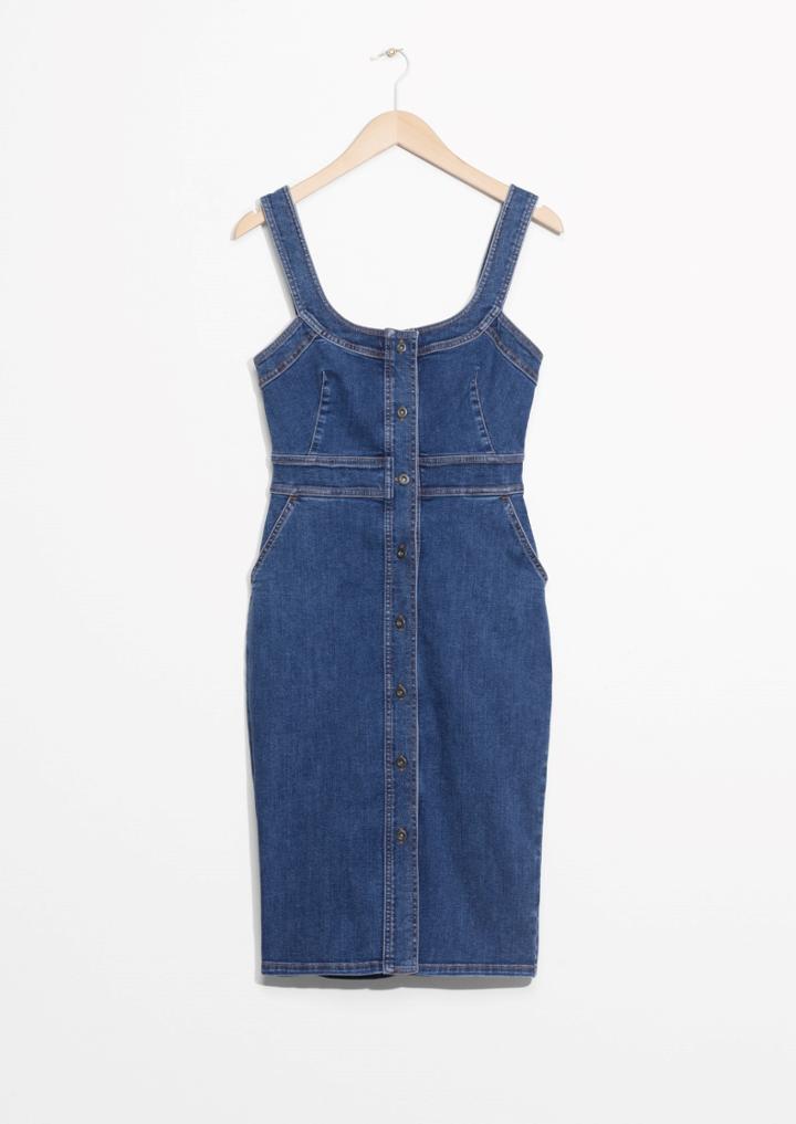 Other Stories Fitted Denim Dress