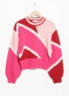 Other Stories Color Block Sweater - Pink