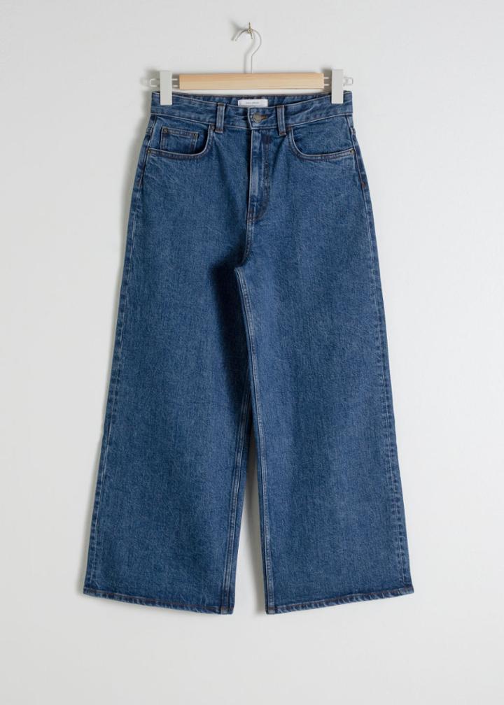 Other Stories High Rise Culotte Jeans - Blue