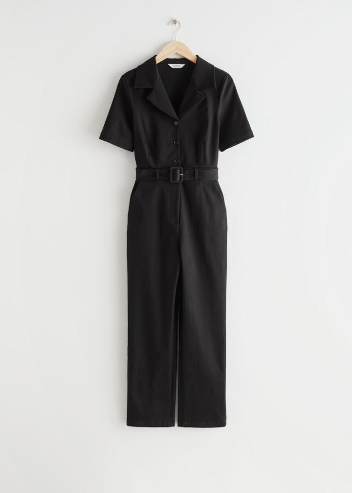 Other Stories Relaxed Belted Jumpsuit - Black