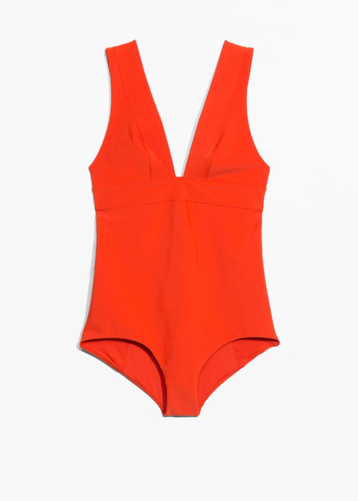 Other Stories V-cut Swimsuit - Red