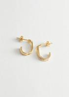Other Stories Oval Mini Hoop Earrings - Gold