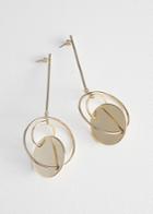 Other Stories Disc Hoop Hanging Earrings - Gold