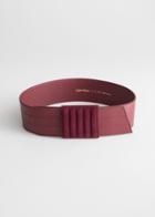 Other Stories Leather Pull Through Belt - Red