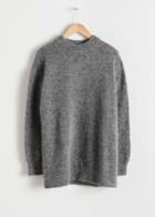 Other Stories Oversized Wool Blend Sweater - Grey