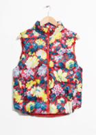 Other Stories Floral Print Padded Vest