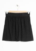 Other Stories High Waisted Elasticated Shorts - Black