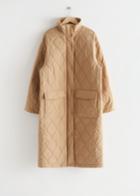 Other Stories Oversized Quilted Coat - Beige