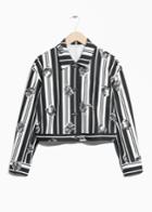 Other Stories Rose On Stripes Jacket - Black