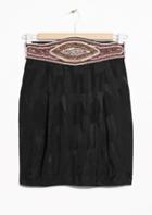 Other Stories Embellished High Waisted Mini Skirt