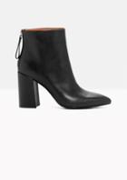 Other Stories Flared Heel Leather Boots