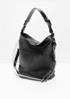 Other Stories Grain Leather Hobo - Black