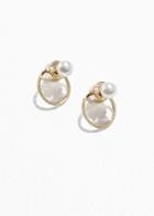 Other Stories O-ring Pearl Earrings - White