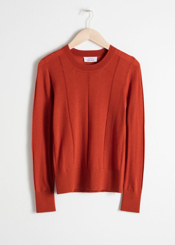 Other Stories Merino Wool Sweater - Orange