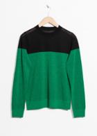 Other Stories Colour Block Sweater - Green