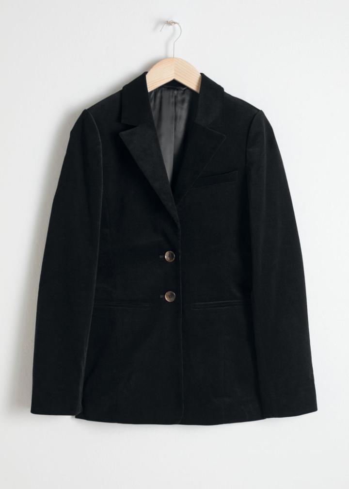 Other Stories Corduroy Blazer - Black