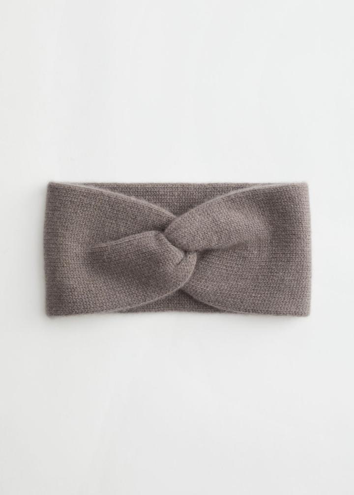 Other Stories Cashmere Twist Knot Headband - Beige