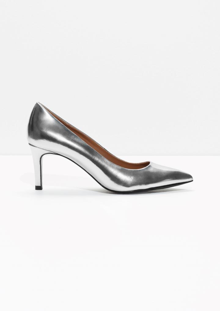 Other Stories Metallic Leather Pump