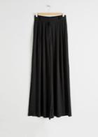 Other Stories High Waisted Wide Trousers - Black