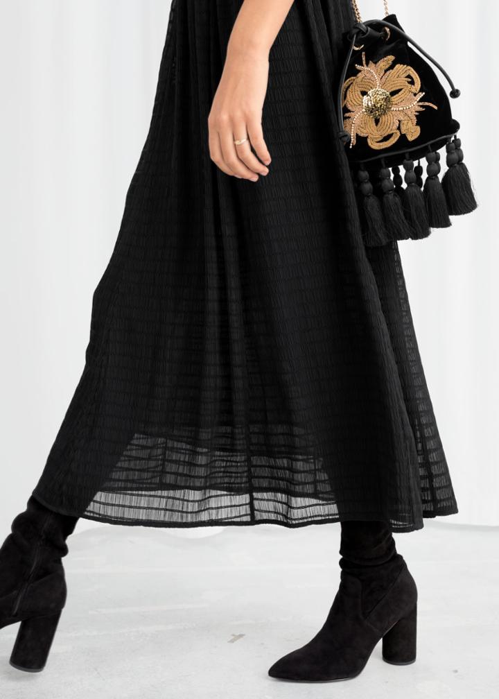 Other Stories Embellished Tassel Crossbody Bag - Black