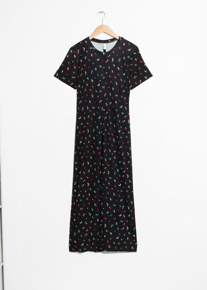 Other Stories Petals Maxi Dress - Black