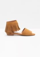 Other Stories Fringed Suede Sandals