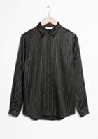 Other Stories Gold-tone Pinstripe Blouse