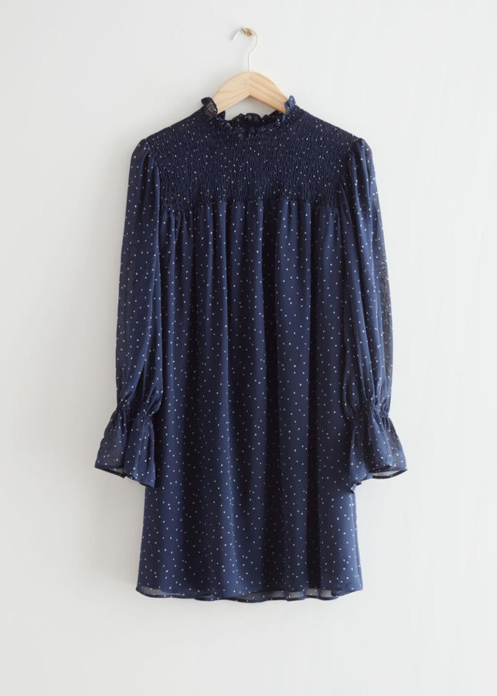 Other Stories Printed Smock Dress - Blue