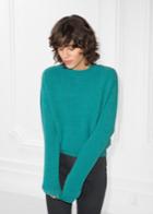 Other Stories Cotton Blend Sweater - Turquoise
