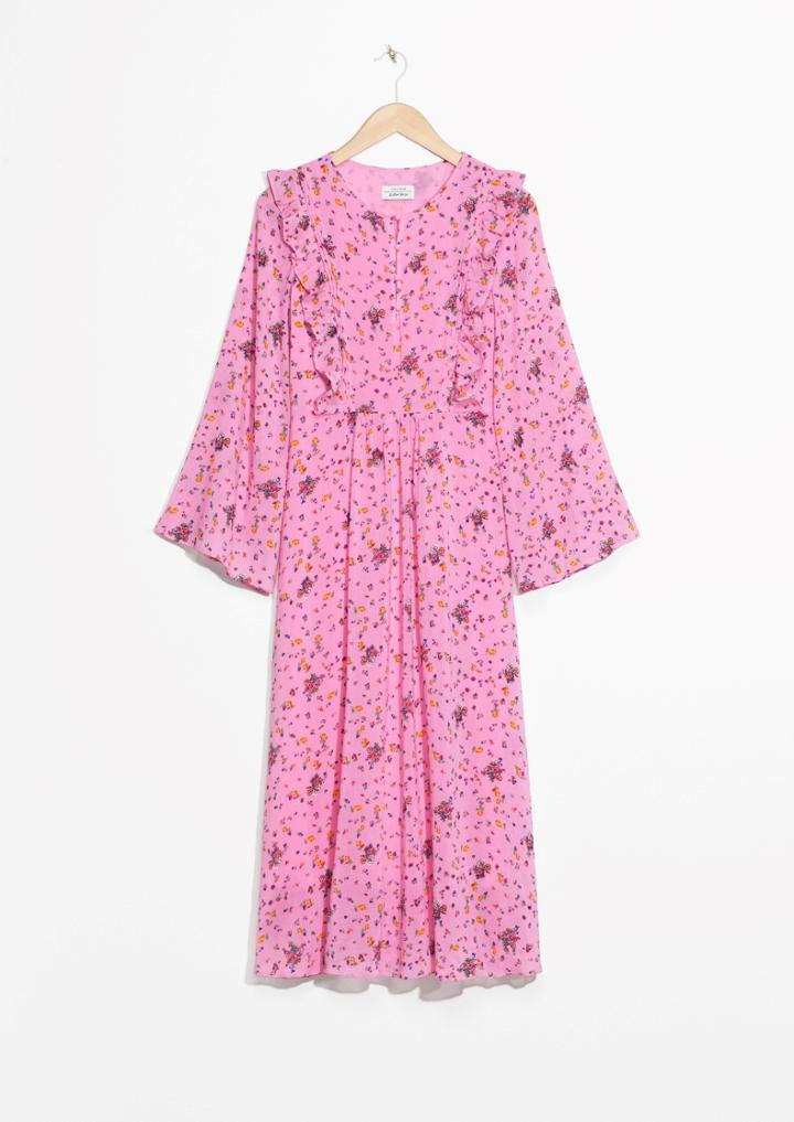 Other Stories Floral Frills Print Dress